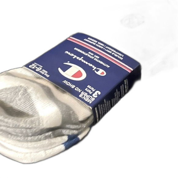 CHAMPION Men's 3-Pk. No-Show Socks Super soft Socks, Embroidered Logo, NEW 6-12 - Picture 4 of 5
